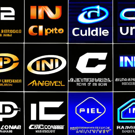 Một bức ảnh ghép các biểu tượng CPU của Intel và AMD đại diện cho các thương hiệu CPU phổ biến.