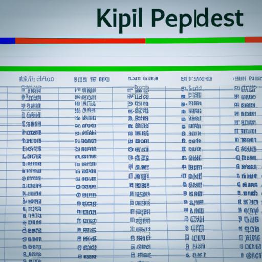 Bảng tính với các chỉ số KPI và dữ liệu đa dạng