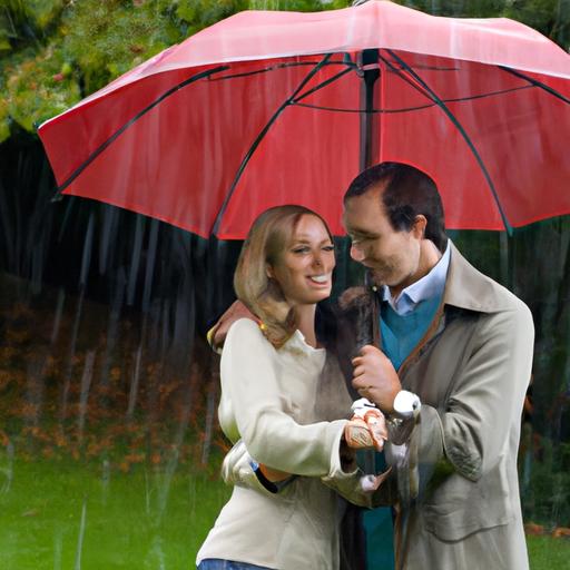 Chia sẻ ô che mưa cùng người yêu