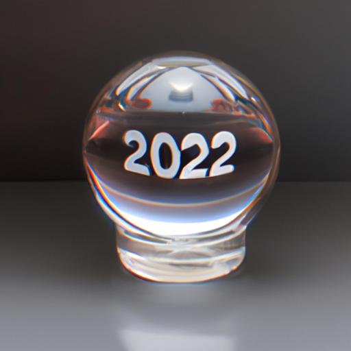 Một bức ảnh cho thấy một quả cầu pha lê với năm 2024 bay lơ lửng bên trong.