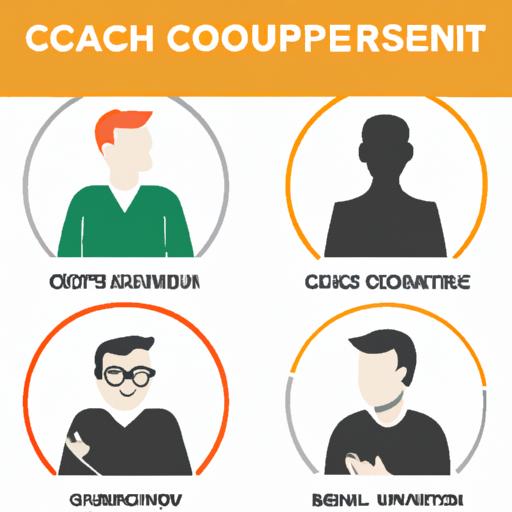 Hình ảnh về các loại coaches phổ biến - life coach, career coach, business coach và sports coach.