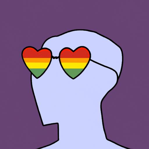 Hình minh họa người đeo kính cầu vồng và màu pansexual