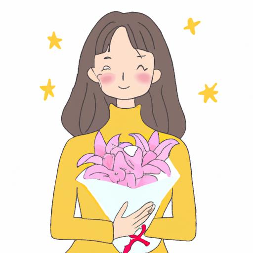 Niềm hạnh phúc khi được tặng hoa từ người yêu