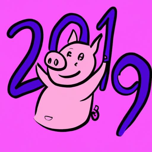 Minh họa con heo biểu trưng cho năm 2019