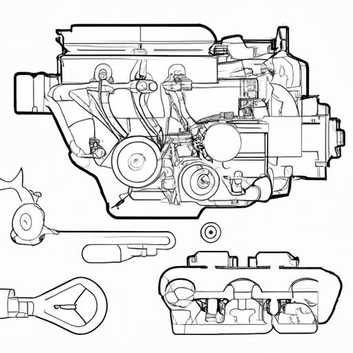 Minh họa động cơ xe ô tô và các thành phần cấu tạo