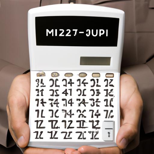 Một người đang cầm một cái máy tính với số 12,345,678 trên màn hình. Từ 'multiple' được viết bằng chữ lớn trên đầu họ.