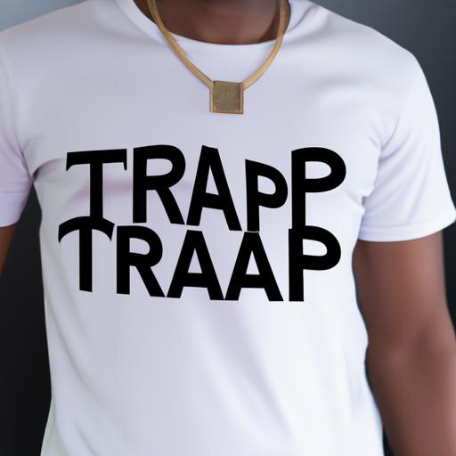 Người đang mặc áo thun với hình ảnh tham chiếu đến nhạc trap.