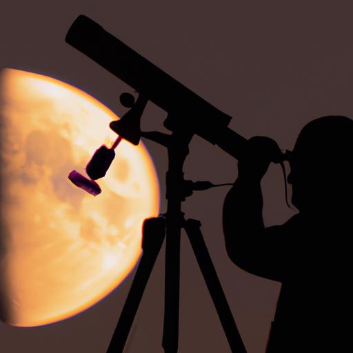 Người sử dụng kính thiên văn để quan sát nguyệt thực