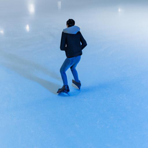 Người trượt băng sliding trên đường trượt băng.