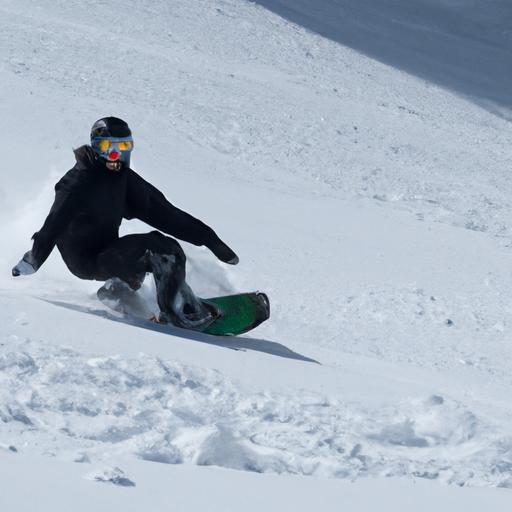 Vận động viên trượt tuyết sliding trên dốc núi đứng.